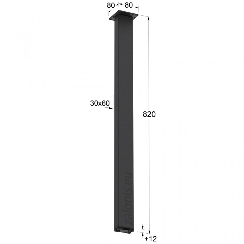 SQUARE LEG 30x60 / MAT BLACK